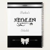 Stijlvolle vioolstudenten schema-organisator planner (Achterkant)