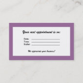 Stijlvolle Visitekaartjes Afsprakenkaartje (Achterkant)