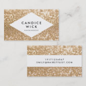Stijlvolle Visitekaartjes in zacht goud (Voorkant / Achterkant)