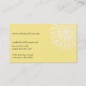 Stijlvolle Visitekaartjes met gele ventilatorkrach (Achterkant)