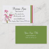 Stijlvolle Visitekaartjes voor groen en roze ontwe (Voorkant / Achterkant)