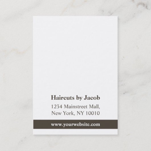 Stijlvolle Visitekaartjes voor hardbladige hipster (Achterkant)