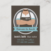 Stijlvolle Visitekaartjes voor hardbladige hipster (Voorkant)