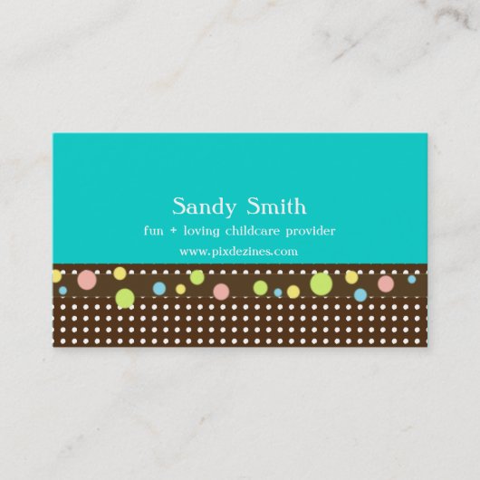 Stijlvolle visitekaartjes voor kinderopvang (Voorkant)