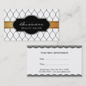 Stijlvolle visnetkant Beauty Salon-benoeming Afsprakenkaartje (Voorkant / Achterkant)