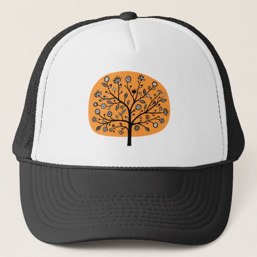 Stijlvolle vlam - Licht Oranje Trucker Pet (Voorkant)