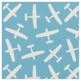 Stijlvolle Vliegtuig Plain Pattern Retro Blue Stof