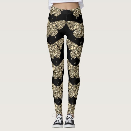 Stijlvolle  vlinder leggings (Voorkant)