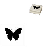 Stijlvolle vlinder silhouet 2 inch inkt stempel (Gestempeld)