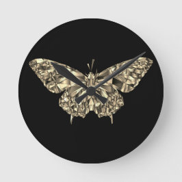Stijlvolle vlinderklok ronde klok
