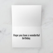 Stijlvolle vlinderkunst Happy Birthday Kaart (Binnen)