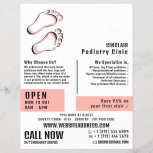 Stijlvolle voetafdrukken, Podiatry Clinic, Podiatr Flyer