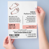 Stijlvolle voetafdrukken, Podiatry Clinic, Podiatr Flyer (Hand)