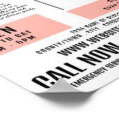 Stijlvolle voetafdrukken, Podiatry Clinic, Podiatr Poster (Hoek)