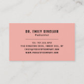 Stijlvolle voetafdrukken, Podiatry Clinic, Podiatr Visitekaartje (Achterkant)