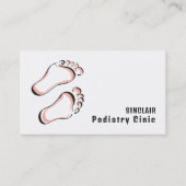 Stijlvolle voetafdrukken, Podiatry Clinic, Podiatr Visitekaartje (Voorkant)