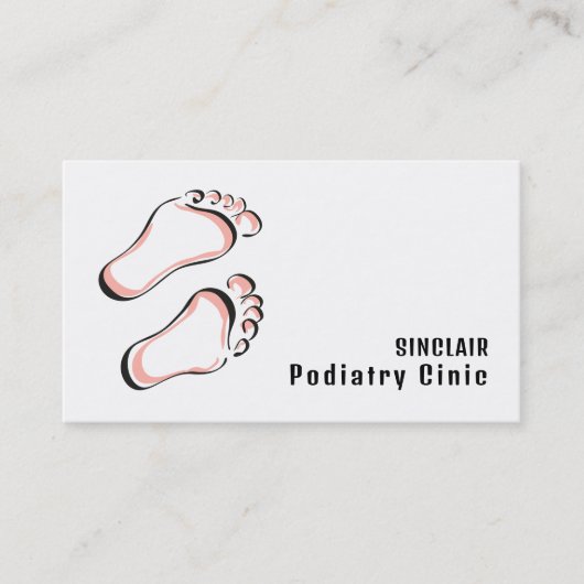 Stijlvolle voetafdrukken, Podiatry Clinic, Podiatr Visitekaartje (Voorkant)