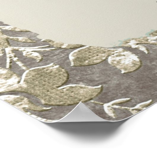 Stijlvolle  voetbruiloft Welkom Poster (Hoek)