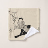 stijlvolle vogels en aupe bad handdoek (Wasdoekje)