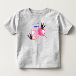 Stijlvolle Vogels Hart Liefde Kinder Shirts
