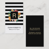 Stijlvolle vormgeving en haartoppen Moderne ventil Visitekaartje (Voorkant / Achterkant)