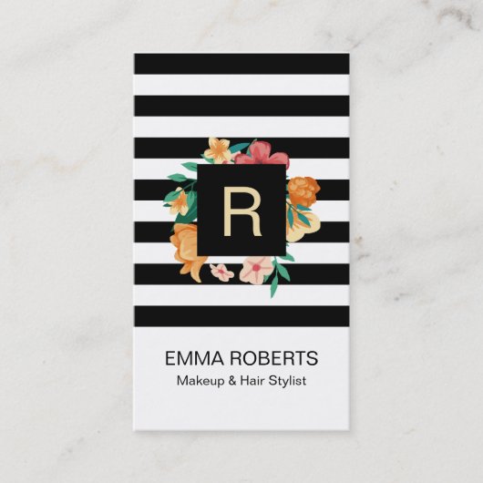 Stijlvolle vormgeving en haartoppen Moderne ventil Visitekaartje (Voorkant)