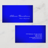 Stijlvolle vormgeving moderne blauwe kleurenhaarkl visitekaartje (Voorkant / Achterkant)