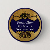  stijlvolle vormgeving ouderlabel Afstuderen Ronde Button 5,7 Cm (Voorkant)