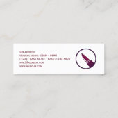 Stijlvolle vormgeving van de kunstenaar mini visitekaartje (Achterkant)