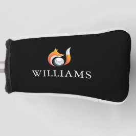 Stijlvolle vos en bal golf gepersonaliseerde naam golfheadcover