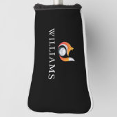 Stijlvolle vos en bal golf gepersonaliseerde naam golfheadcover (Draai 90)
