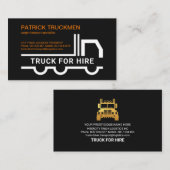 Stijlvolle vrachtwagen Lijst Cargo Haulage Visitekaartje (Voorkant / Achterkant)