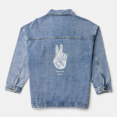 Stijlvolle Vrede Hoop Liefde Geloofsnaam Modern Denim Jacket (Achterkant)