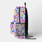 Stijlvolle vrede regenboog hippie kleur terug naar bedrukte rugzak (Rechts)