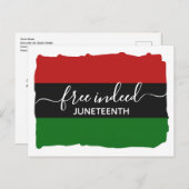 Stijlvolle, VRIJE Pan African JUNETEENTH Briefkaart (Voorkant / Achterkant)
