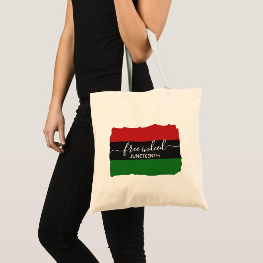 Stijlvolle, VRIJE Pan African JUNETEENTH Tote Bag (Voorkant (product))