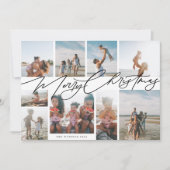 STIJLVOLLE VROLIJKE KERST | 9 Fotocollage | Modern Feestdagenkaart (Voorkant)