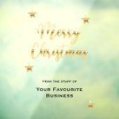 Stijlvolle vrolijke kerstdagen metaalachtig goud e raamsticker (Vel 3)