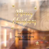 Stijlvolle vrolijke kerstdagen metaalachtig goud e raamsticker (Vel 2)