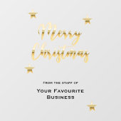 Stijlvolle vrolijke kerstdagen metaalachtig goud e raamsticker (Vel)