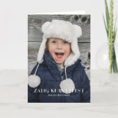 Stijlvolle Vrolijke Kerstmis Feestdagen Kaart (Voorkant)