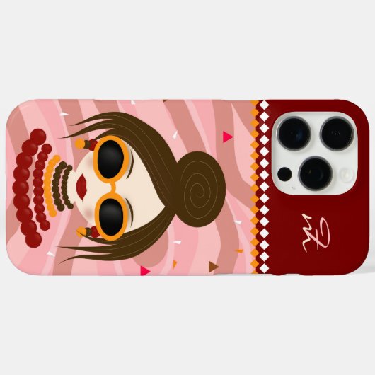 Stijlvolle vrouw Case-Mate iPhone case (Achterkant (horizontaal))