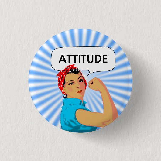 Stijlvolle  vrouw en bewerkbare houdbaarheidstekst ronde button 3,2 cm (Voorkant)