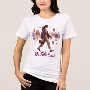 Stijlvolle vrouw in chique outfit Tri-Blend shirt