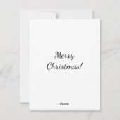 Stijlvolle vrouw loopt met Poodle in Seattle met K Feestdagenkaart (Achterkant)