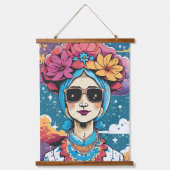 Stijlvolle vrouw & Man wandtapijten Hangend Wandkleed (Voorkant 2)