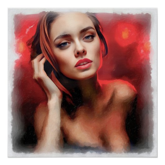 Stijlvolle vrouw perfect poster (Voorkant)