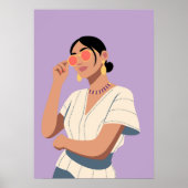 Stijlvolle vrouw poster (Voorkant)