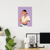 Stijlvolle vrouw poster (Thuiskantoor)