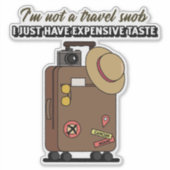 Stijlvolle vrouw reizen bagage sticker (Voorkant)